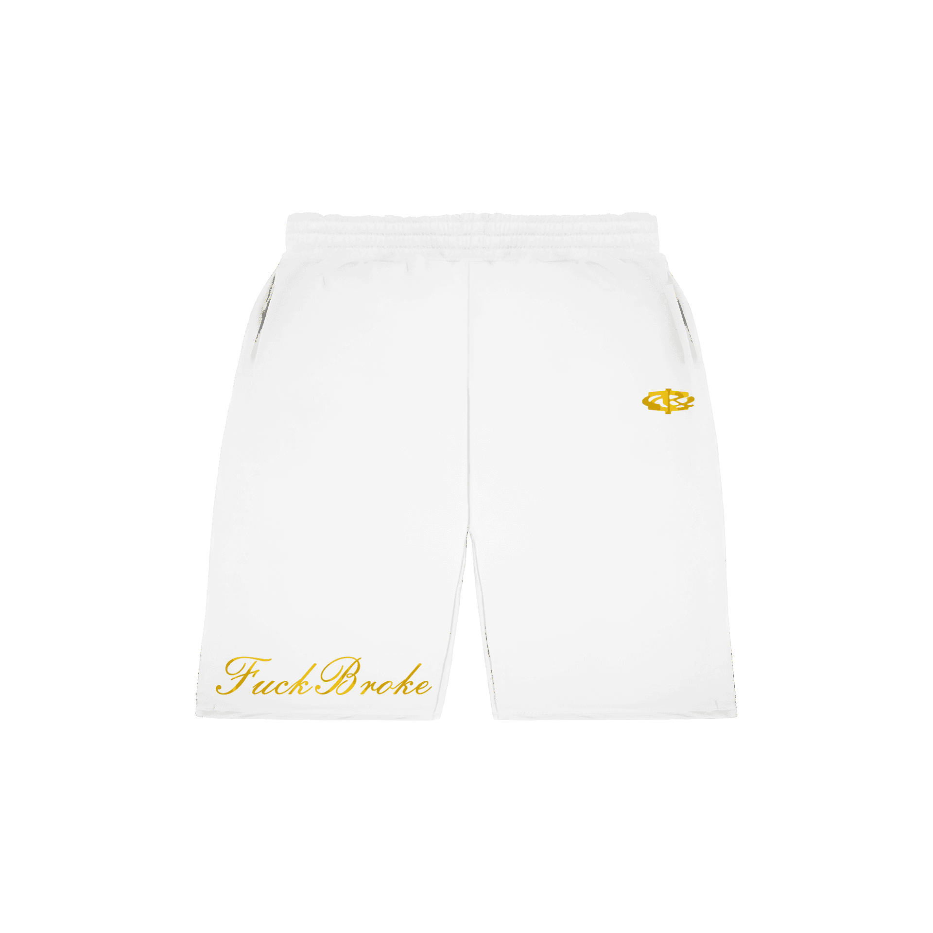 Шорты Baza "Fuck Broke" White