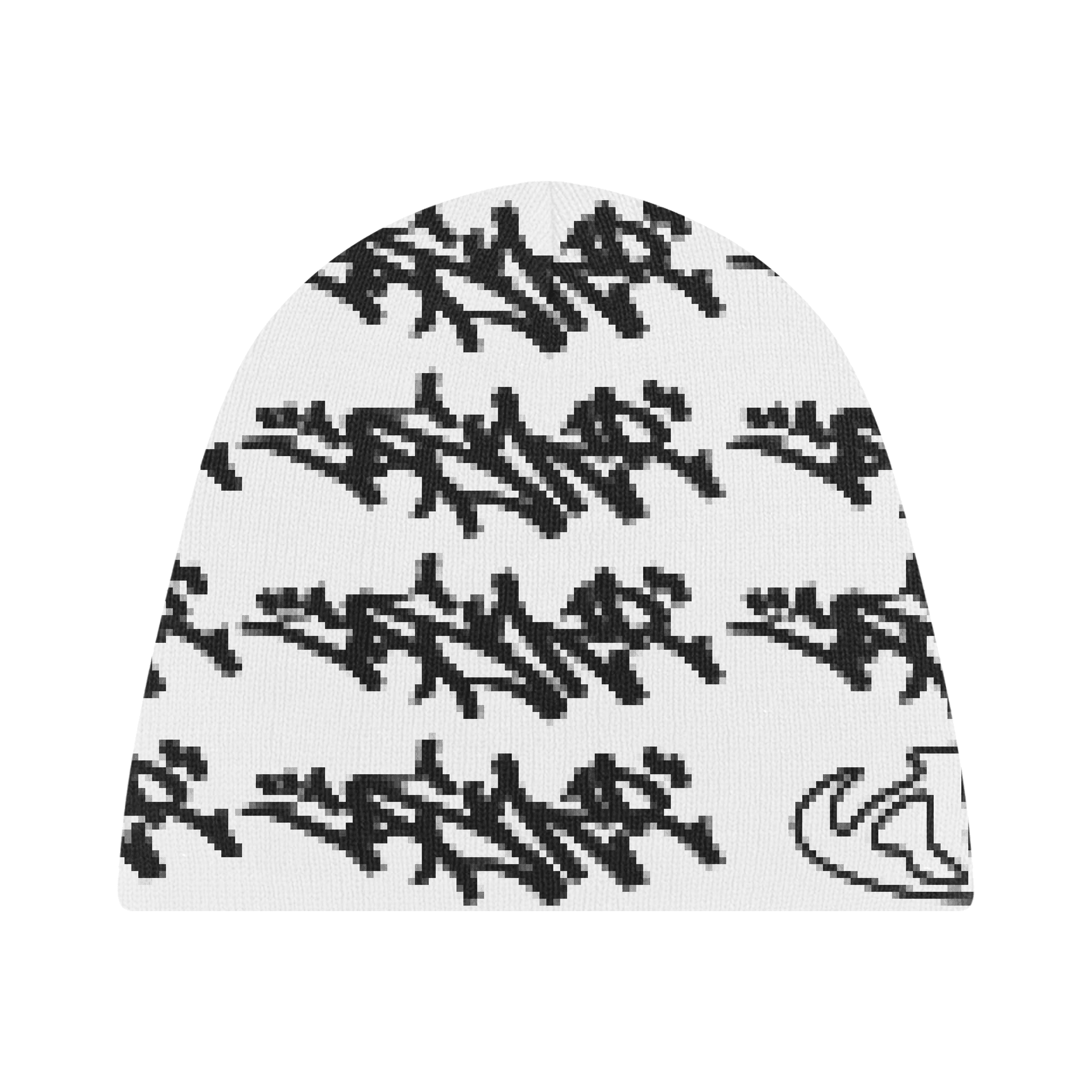 WHITE CASHER BEANIE